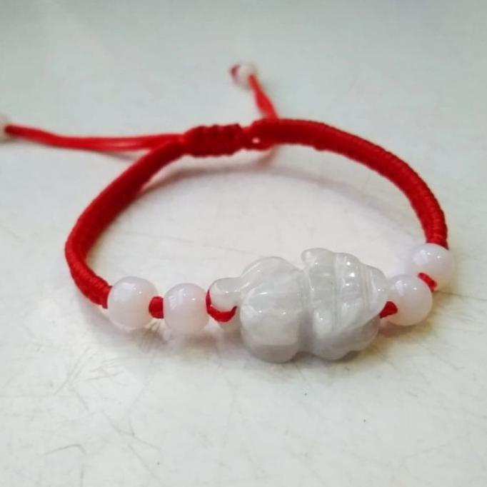] gelang tali giok putih model pixiu Xuping