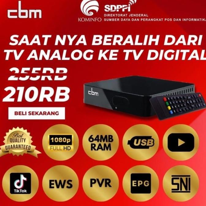 Stb Set Top Box Tv Digital Cbm Sn-Stb1801 Android Tv Dvb T2 Untuk Tokojayamandiri32
