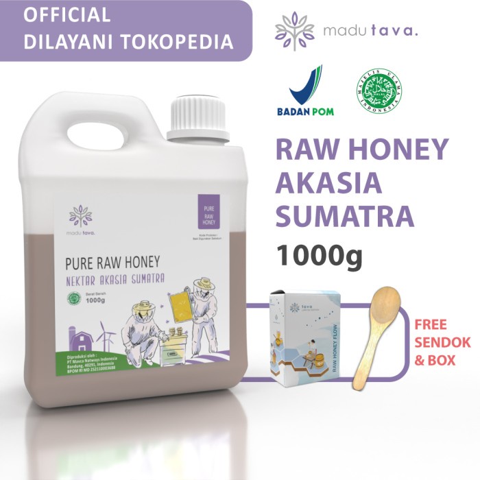 

Madu Murni Asli Tava 1kg Nektar Akasia Sumatra 100% Pure Raw Honey