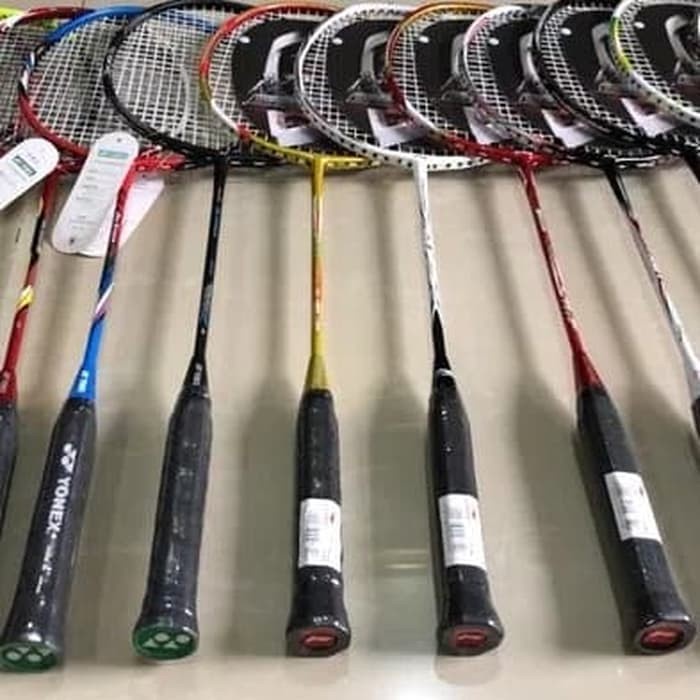 Sale Raket Badminton Lining + Senar + Grip Full Carbon Siap Pakai
