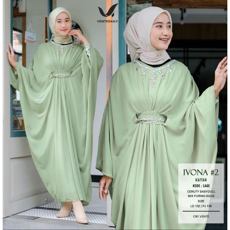 IVONA KAFTAN #2 BY VENTEDAILY | KAFTAN CERUTI BABYDOLL | KAFTAN RAYA PREMIUM
