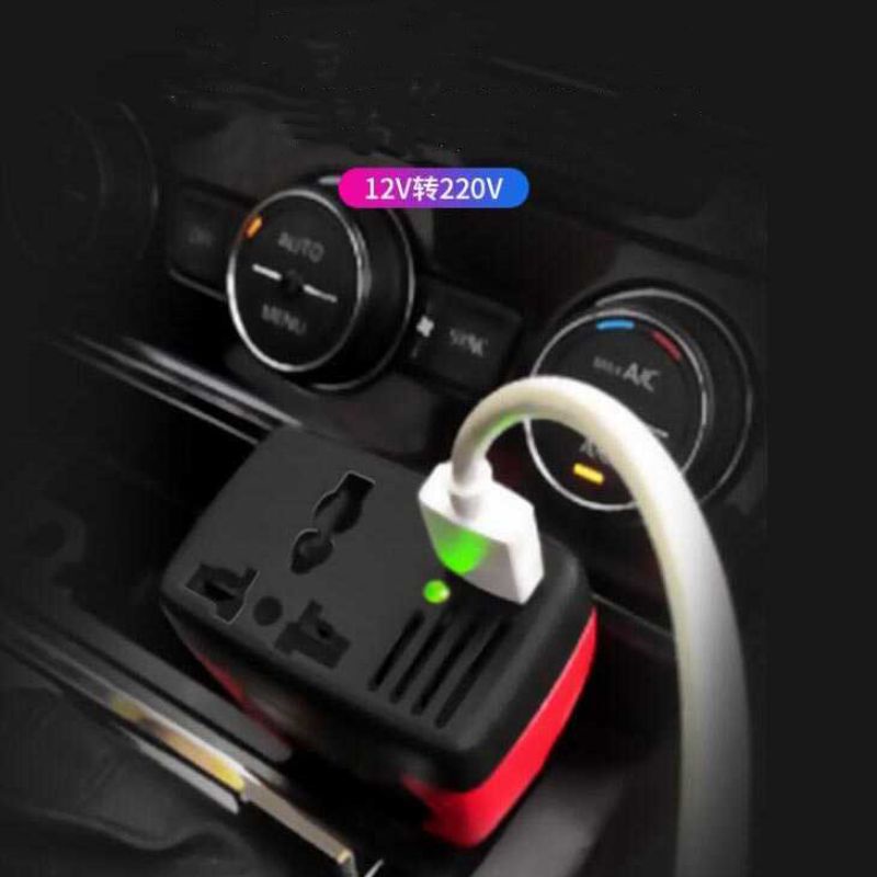 Power Inverter Mobil Car Mini DC 12 V to AC 220V 5V USB 150W - T150W