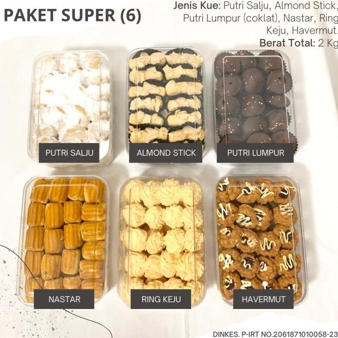 

Hampers Lebaran / Paket Kue Kering Premium isi 6 Toples Monica & Loren