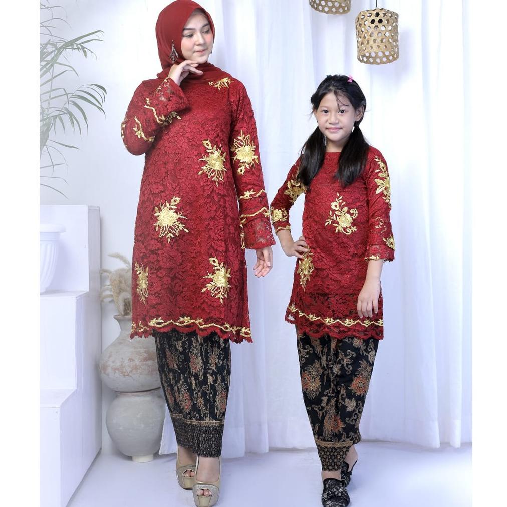 COUPLE HANABI - BRUKAT BORDIR [Dewasa] / kebaya brukat / kebaya modern / kebaya / kebaya couple
