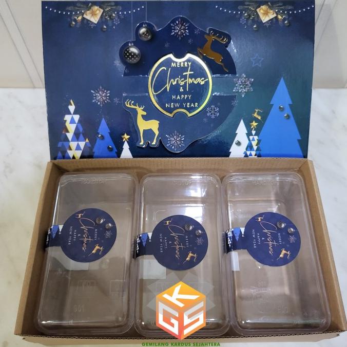 

10pcs Dus Natal Box Hampers Natal Kue Kering ukuran Toples 350gr