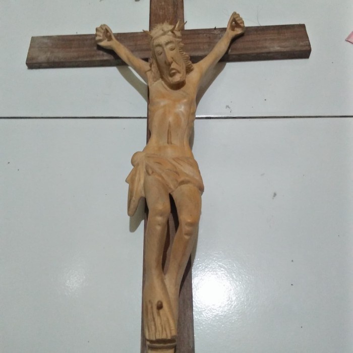 patung kayu yesus/yessus/patung salib yesus woodstatue