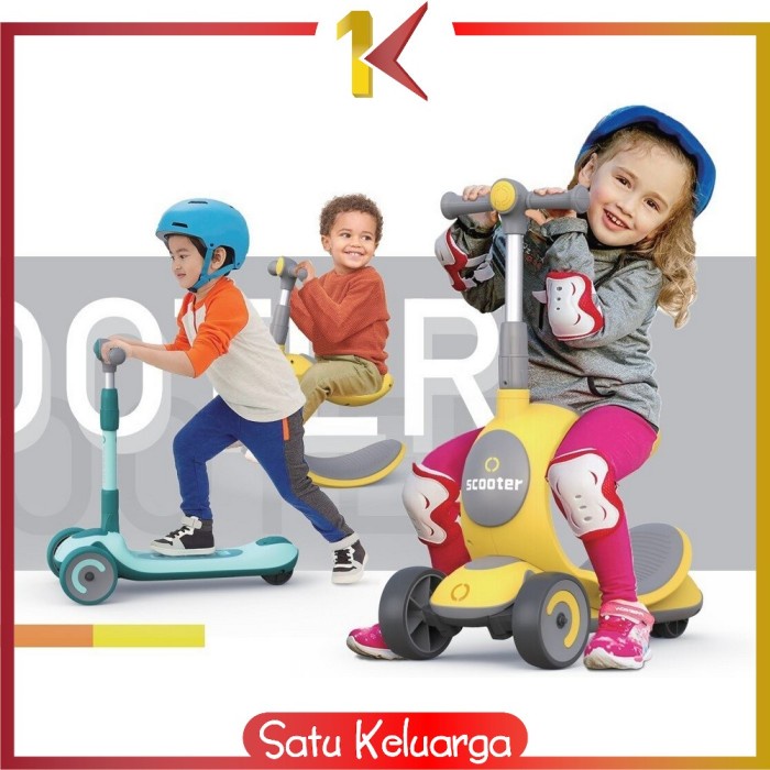 SK-M191 Scooter Anak 3 IN 1 Mainan Dorongan Anak / Otoped Skuter Anak