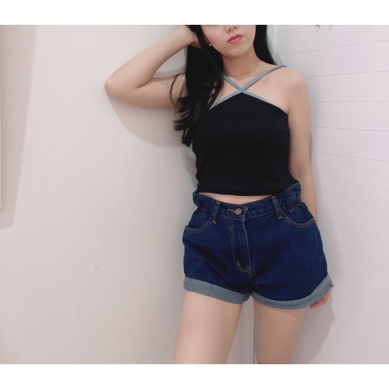 Tanktop sexy | croptop sexy marion | tanktop silang tali sexy crop | korean fashion croptop | aquarius boutique89