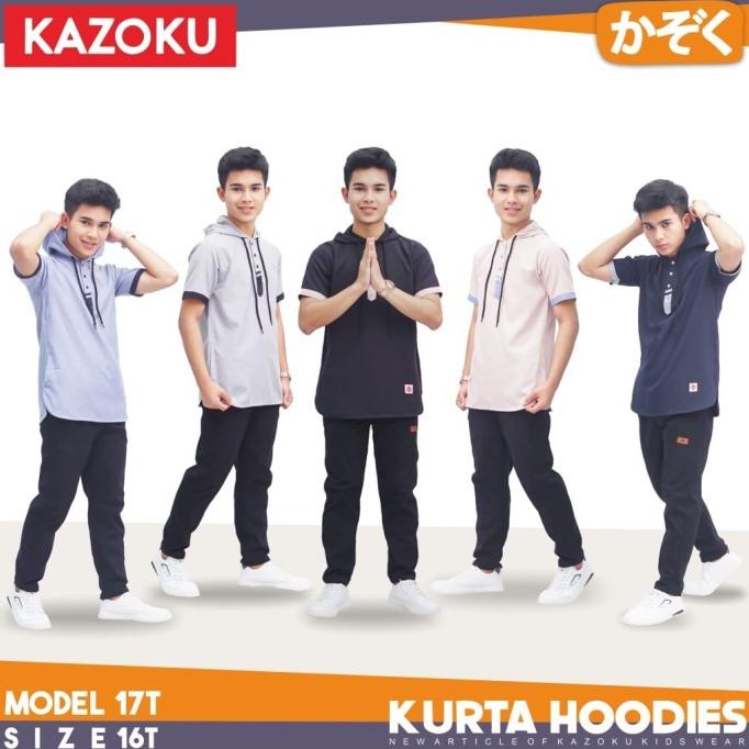 Baju Koko Kurta Hoodie Anak Laki Laki Remaja Usia 7-15 Tahun By Kazoku