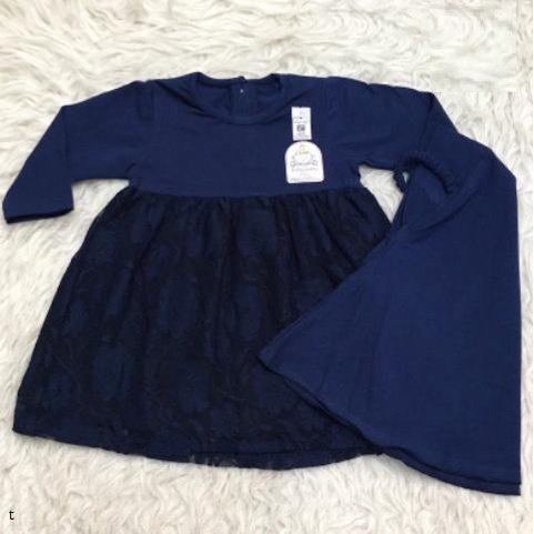 Gamis Bayi perempuan 0 1 2 3 4 5 6 bulan baju muslim anak navy akikah