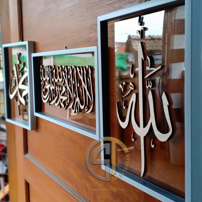 

Terlaris Kaligrafi 3 Panel Hiasan Dinding Unik Custom
