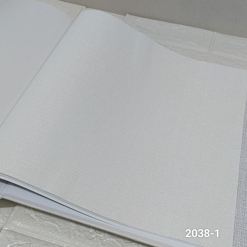 Wallpaper Dinding Minimalis Bertekstur Timbul Serat Putih Abu