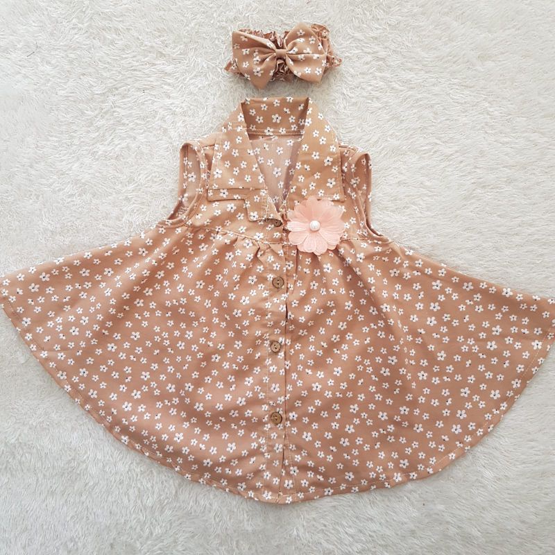 Flower katun dress aloveforbaby Dress bayi perempuan