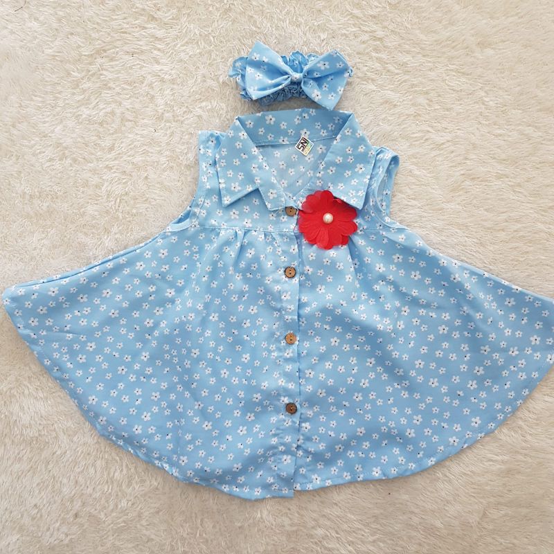 Flower katun dress aloveforbaby Dress bayi perempuan