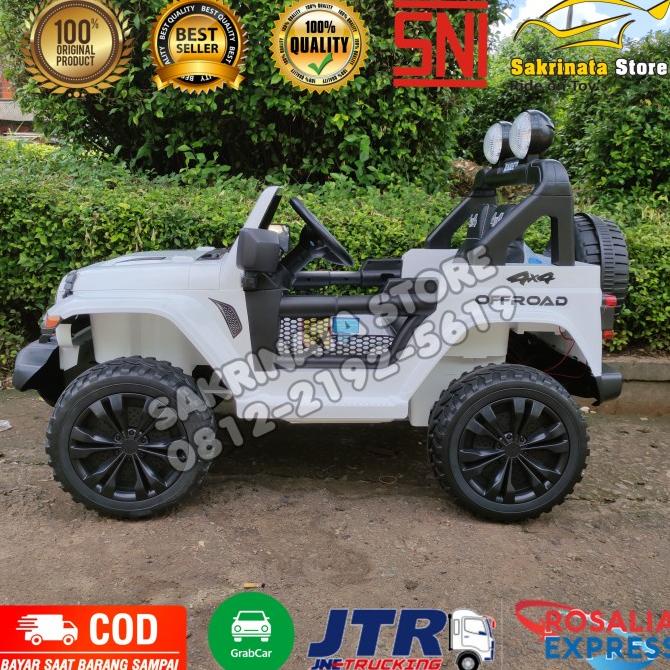 Mainan Mobil Aki Anak Murah Jeep Rubicon 4WD kud01