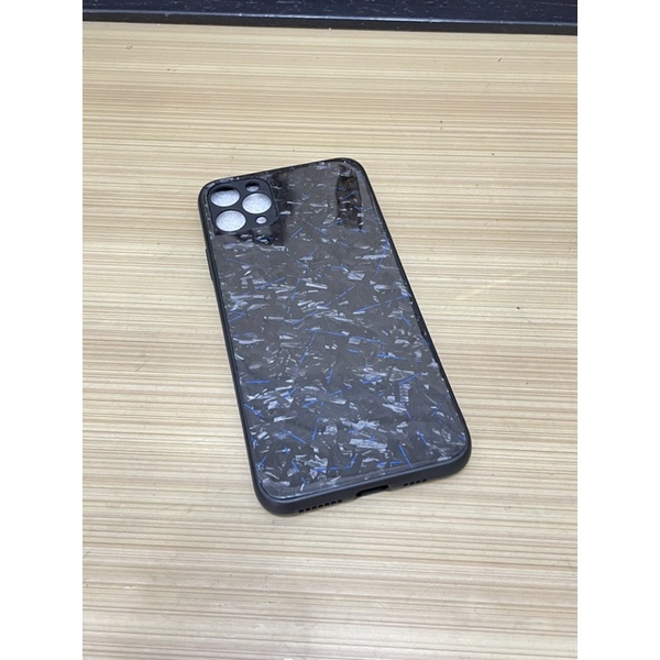 Case Iphone 11 Pro Max Blue Metallic Forged Carbon