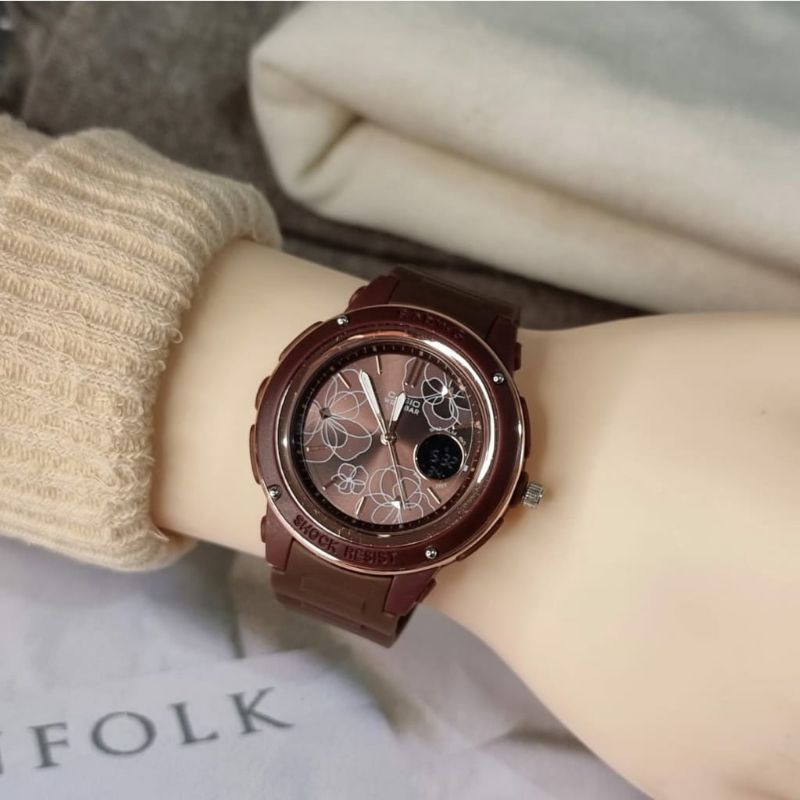 Jam Tangan Baby G Wanita Dualtime Tahan Air Kasual Bisa Bayar Dirumah