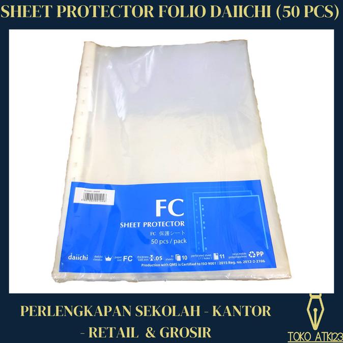 

Sheet Protector / PP Pocket Folio Merk Daiichi Isi 50 pcs