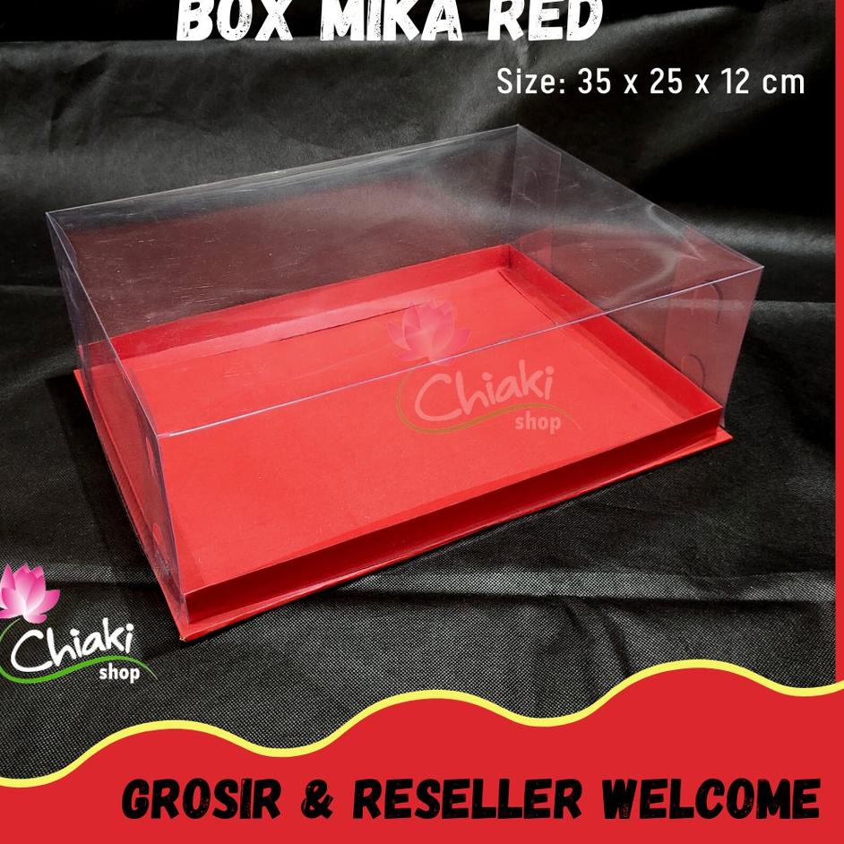 

Grosir Spesial Box Mika ALAS MERAH 35 x 25 x 12 Cupcake isi 12 Cake Pudding Dus Tart RED Karton Tebal Chiaki