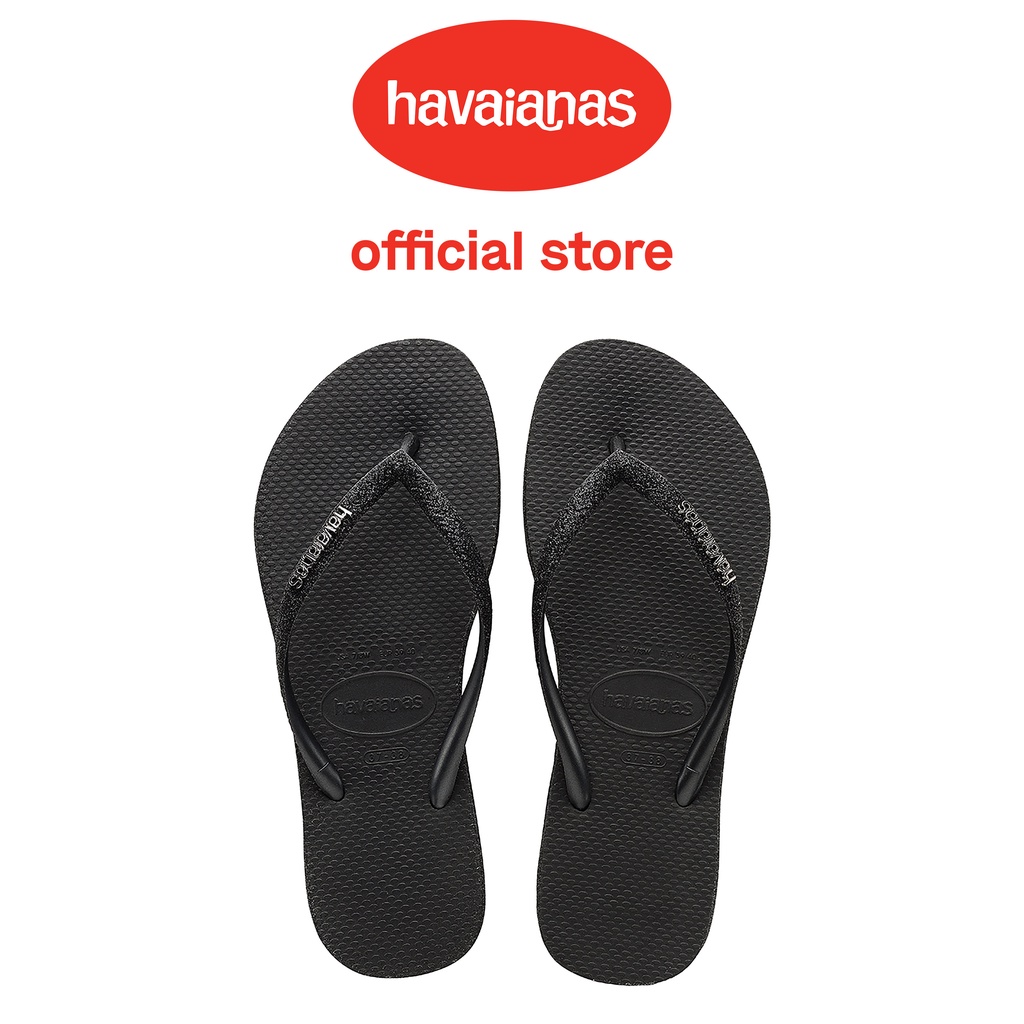 Havaianas 0090 Slim Sparkle Metallic - Black - Sandal Wanita