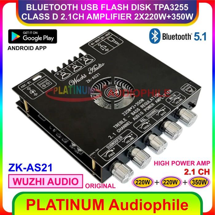 Terlaris Tpa3255 Amplifier Class D 2.1 Ch Bluetooth 5.1 Amplifier Zk-As21