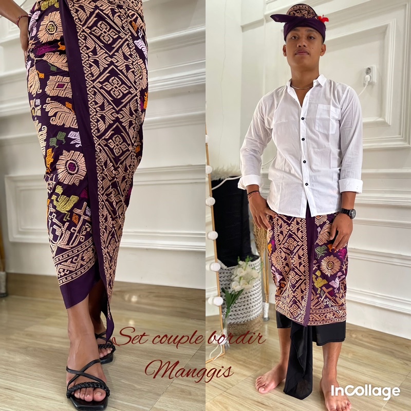 set couple songket bordir