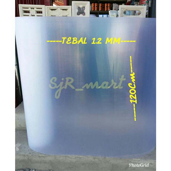Terlaris Fiber Pagar Tebal 1.2 Mili Putih Garis / Fiber Penutup Pagar Kanopi