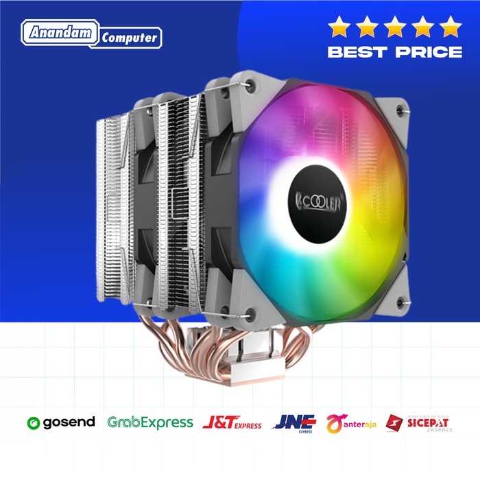 PCCOOLER GI-S7 Dual Tower CPU PC Cooler HSF Heatsink