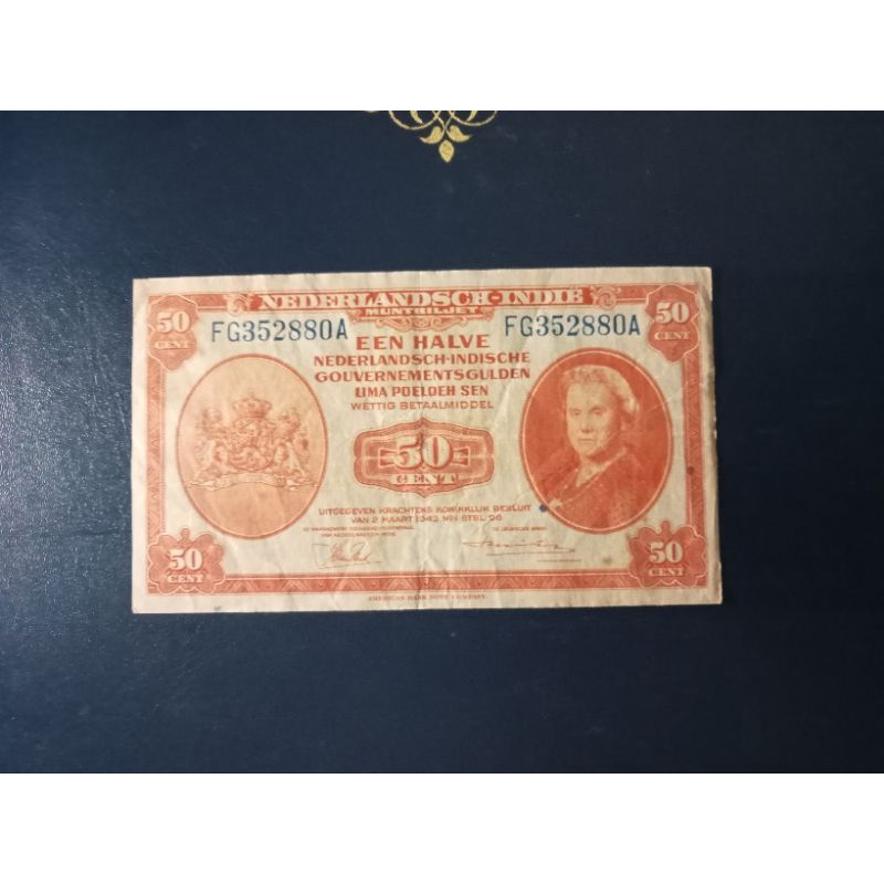 50 cent nica 1943 VF utuh