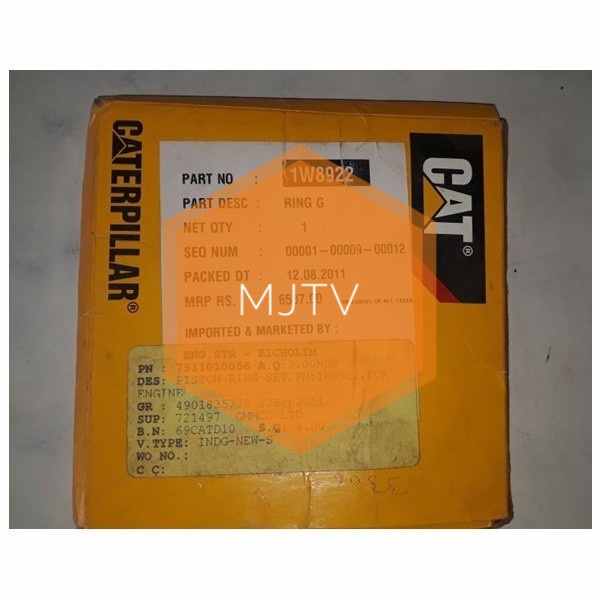 MJTV 1W8922 Ring Piston CAT 3400 Genuine Parts 134-3761 2P2817 7N7078
