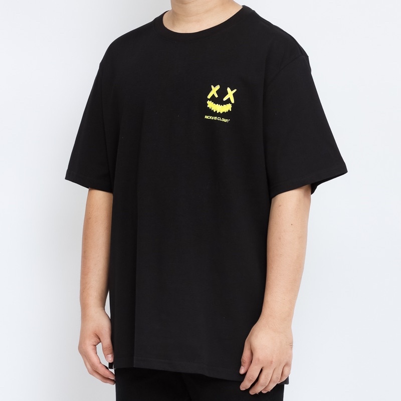 Ricky Is Clown Small Logo Yellow Black Tee