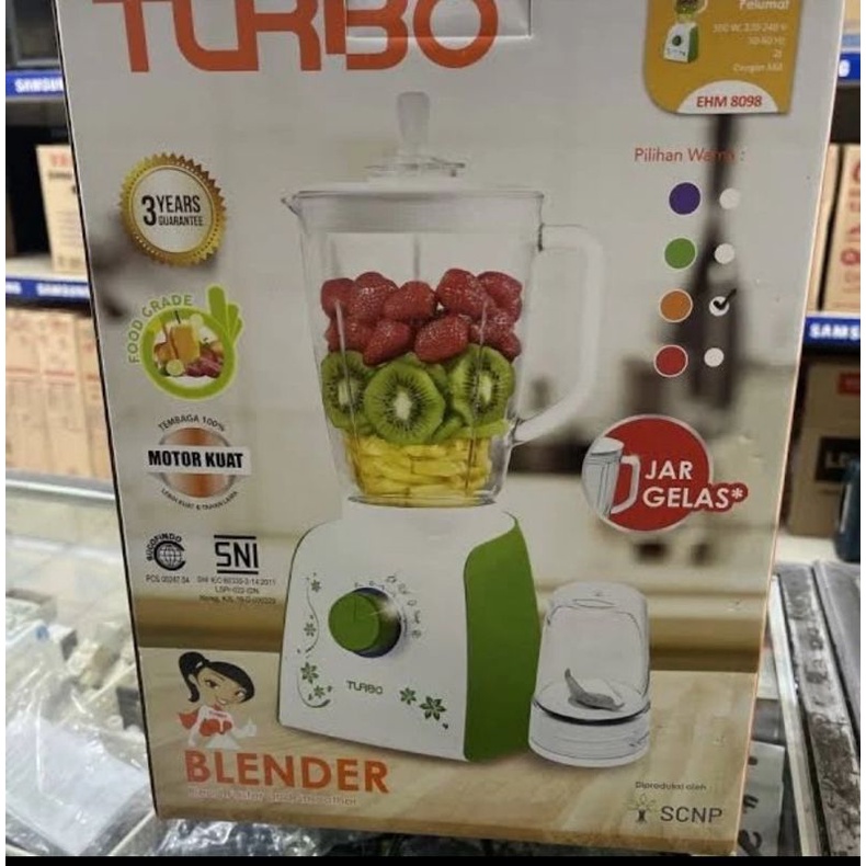 TURBO BLENDER KACA EHM 8098 FOOD GRADE JAR KOKOH