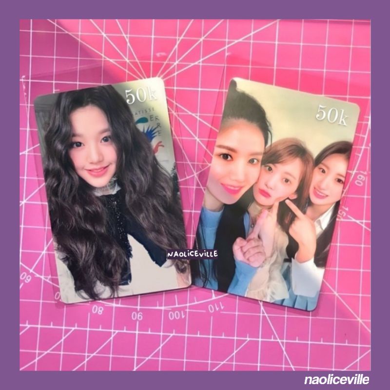 iz*one photocard | chaeunsa unit - chaeyoung eunbi sakura color*iz pc