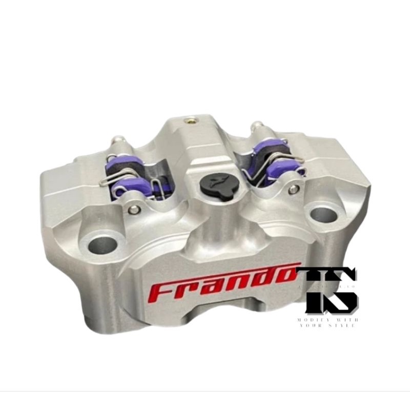 Kaliper Frando 4 Piston Radial FCC-682 Silver Red Logo Kaliper Frando 4 Piston Radial