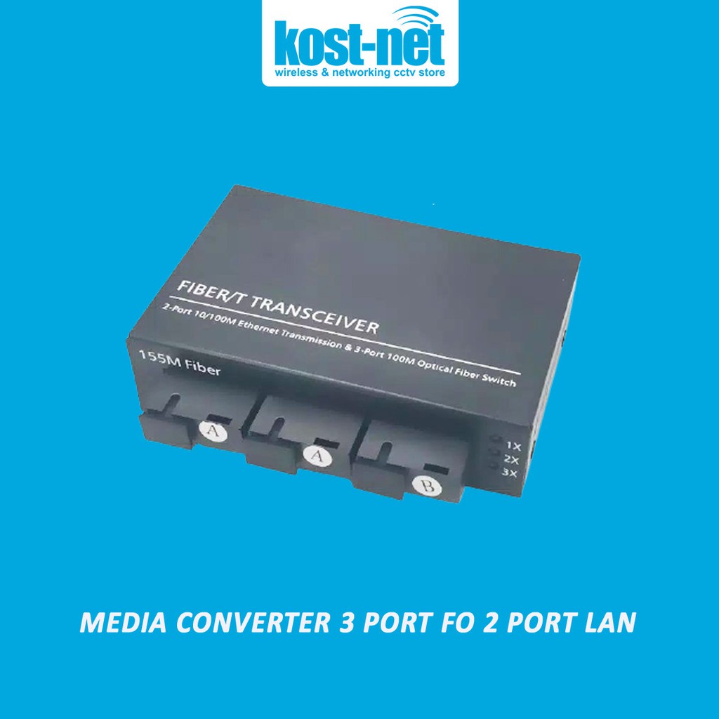 MEDIA CONVERTER 3 PORT FO 2 PORT LAN KONVERTER
