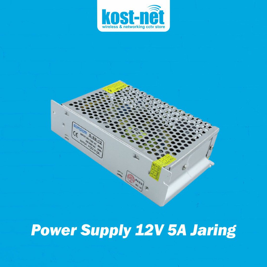 Power Supply 12V 5A Jaring 5 Ampere 12 Volt