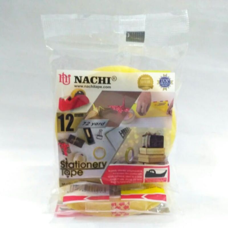 

NACHI Stationery Tape Original / Isolasi Bening serbaguna 12 mm x 72 yards 1/2inch
