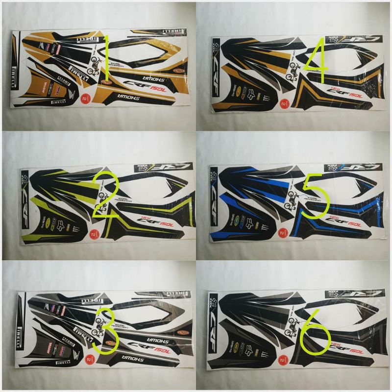 Striping Decal CRF/Stiker variasi honda crf 150 L sticker crf150 / Lis motor crf
