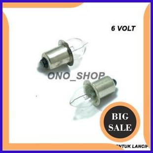 Lampu Bohlam Senter 6 Volt Model Clip Bentuk Lancip last stok 54PR23