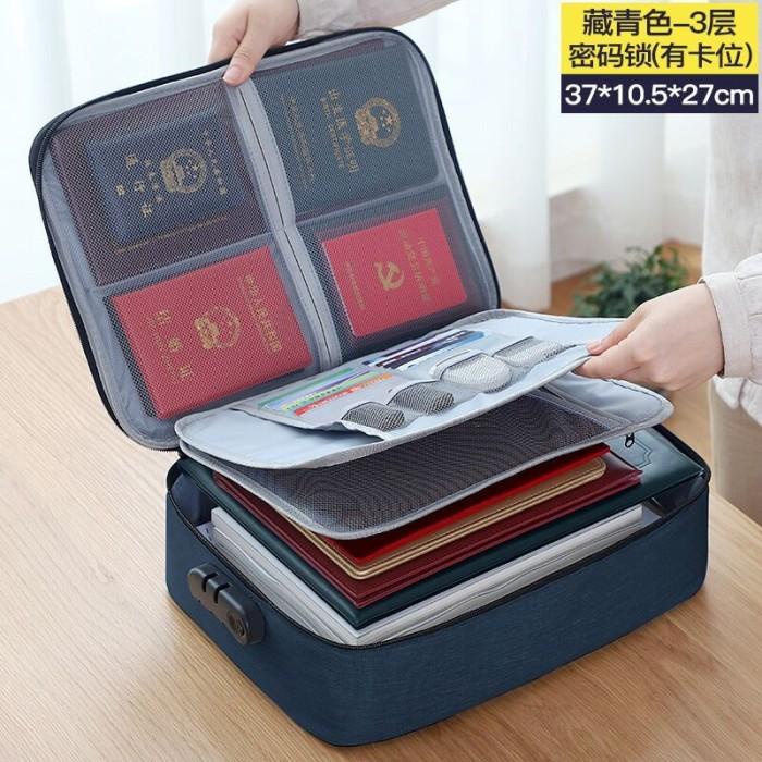 

Terlaris Tas Dokumen Travel Bag Document Storage Box With Safety Number Lock