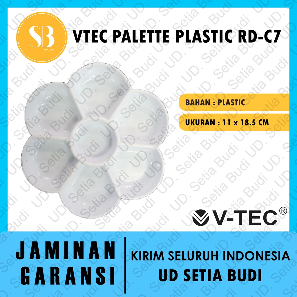 Palet Lukis Plastik V-Tec Plastic Palette RD-C7