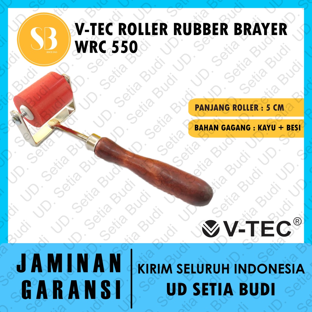 V-TEC Roller Rubber Brayer Besi 5cm WRC 550 / Roll Lukis