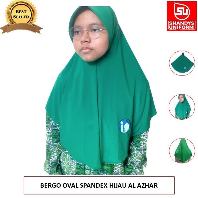 Jilbab al azhar / jilbab sekolah warna hijau/ bergo sd al azhar