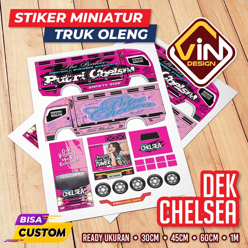 STIKER MINIATUR TRUK / DEK CHELSEA / POLA STICKER MINIATUR TRUCK OLENG