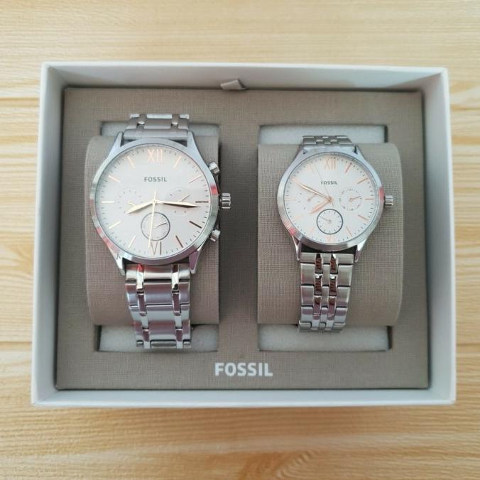 JAM TANGAN COUPLE FOSSIL BQ2468 COUPLE SET. JAM TANGAN FOSSIL SET EL09I09A82L
