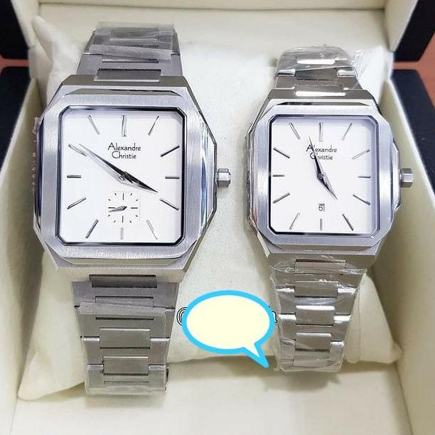 JAM TANGAN COUPLE JAM TANGAN COUPLE ALEXANDRE CHRISTIE AC 8601 SILVER ORIGINAL AC8601 EL09I09A82L