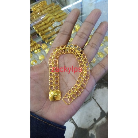 GELANG RAIT LAPIS EMAS 999