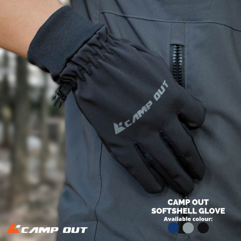 Camp Out Sarung Tangan Gunung Pria Wanita - Sarung Tangan Motor Multifungsi - Gloves Softshell Waterproof