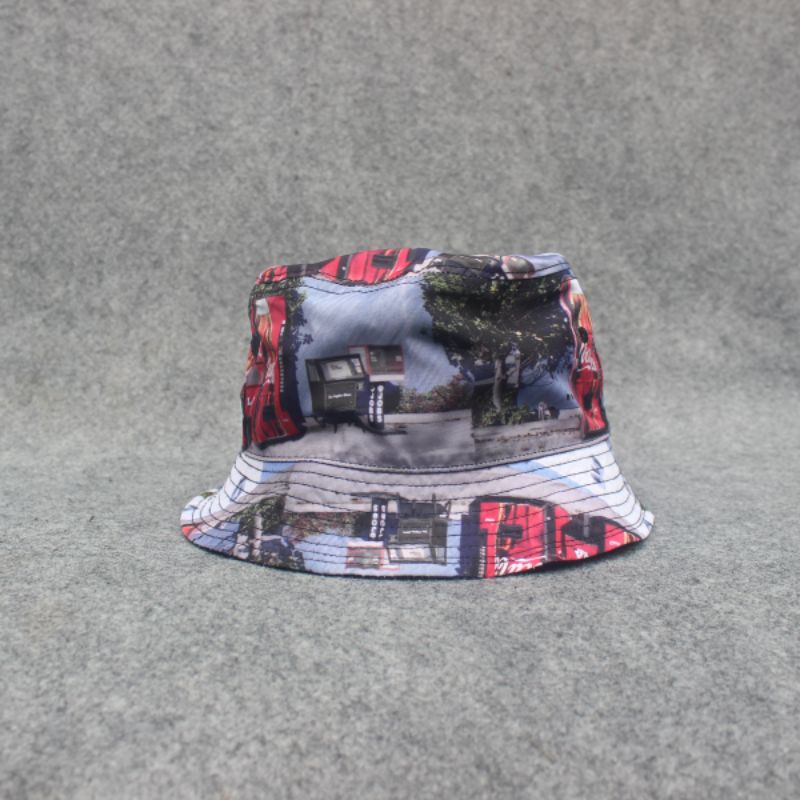 Bucket Hat Thisisneverthat x Musinsa Red White SM Second Murah Original