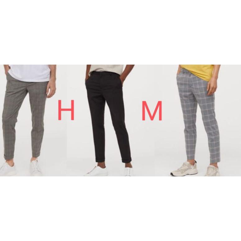 H M skinny fit pants men ( Celana Bahan Pria)